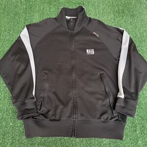 Vintage Y2K Men's Nike L23 Logo Lebron James Black Track Jacket Large